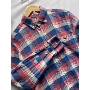 Vineyard Vines Men’s Classic Fit Tucker Shirt Pink Salmon Plaid Cotton Blend Med